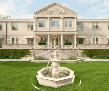 New Classical Style Courtyard/landscape-ID:460205088