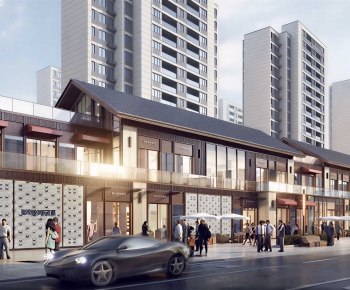 New Chinese Style Building Appearance-ID:706868899