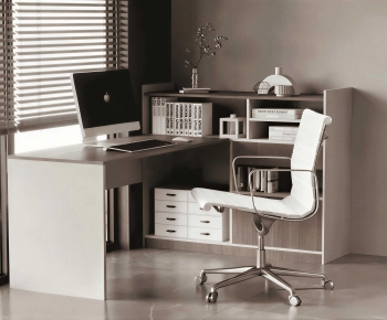 Modern Computer Desk And Chair-ID:176599032