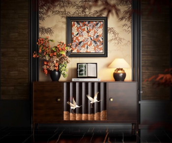 New Chinese Style Entrance Cabinet-ID:759398949