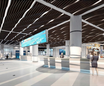 Modern Office Reception Desk-ID:908134948