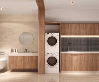 Modern Balcony Laundry Room-ID:989387996