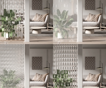 Modern Glass Screen Partition-ID:745465049