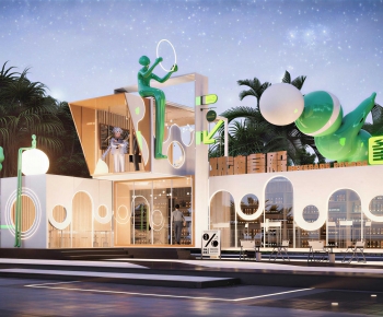 Modern Appearance Of Commercial Building-ID:581882006