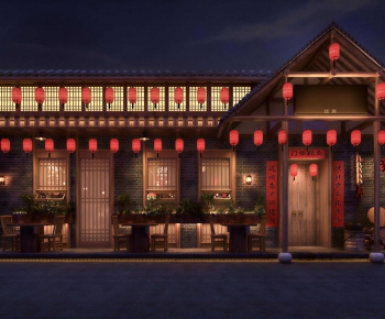 New Chinese Style Facade Element-ID:245308946