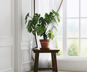 Modern Potted Green Plant-ID:840349917