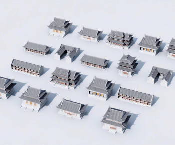 Chinese Style Ancient Architectural Buildings-ID:614681968