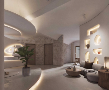 Wabi-sabi Style A Living Room-ID:489130021