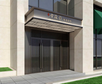 New Chinese Style Facade Element-ID:213803058