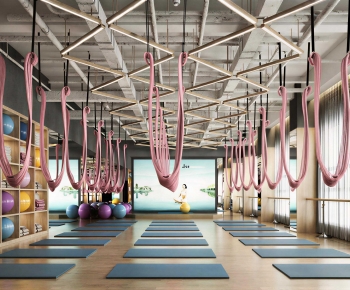 Industrial Style Yoga Room-ID:145349588