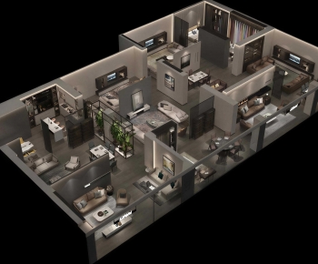 Modern Exhibition Hall-ID:490057953