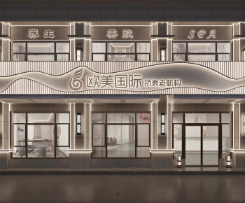 New Chinese Style Facade Element-ID:874613051