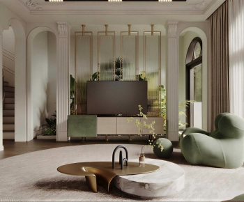 French Style A Living Room-ID:672610041