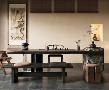 Wabi-sabi Style Tea Tables And Chairs-ID:147183903