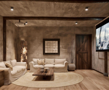Wabi-sabi Style Audiovisual Room-ID:646066907