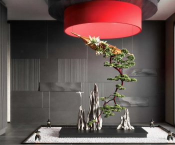 New Chinese Style Plant Landscaping-ID:697613957