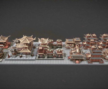 Chinese Style Ancient Architectural Buildings-ID:487891916