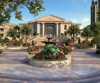 New Classical Style Courtyard/landscape-ID:823111062