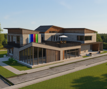 Modern Appearance Of Commercial Building-ID:733882909
