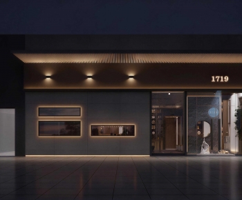 New Chinese Style Facade Element-ID:900428064