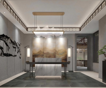 New Chinese Style Lobby Hall-ID:690001014