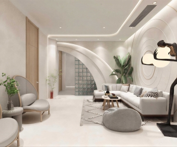 Wabi-sabi Style A Living Room-ID:450165994