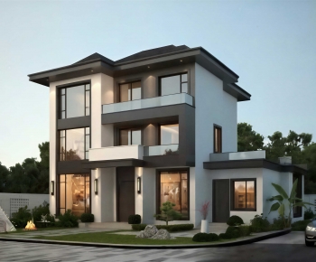 New Chinese Style Detached Villa-ID:386065019