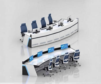 Modern Office Desk And Chair-ID:187860019