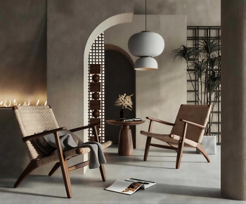 Wabi-sabi Style Lounge Chair-ID:778315073