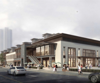 New Chinese Style Commercial Street-ID:499497895