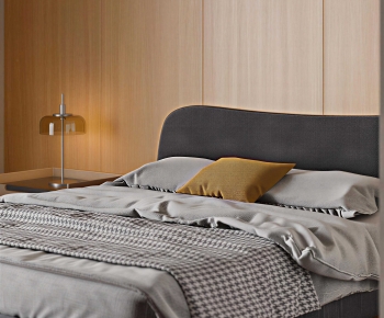 Modern Double Bed-ID:877284056