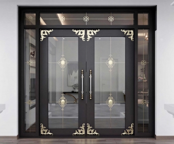 New Chinese Style Double Door-ID:963059904