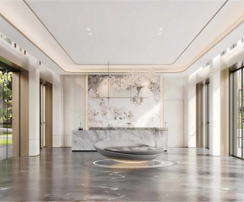 Modern Office Reception Desk-ID:669466026