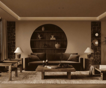 Wabi-sabi Style A Living Room-ID:403753043