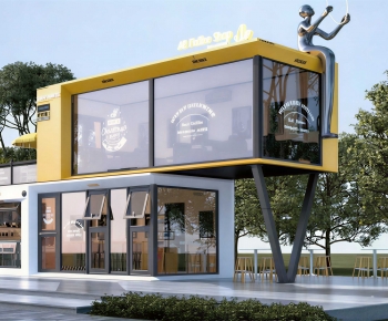 Modern Appearance Of Commercial Building-ID:711822992