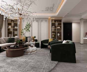 French Style A Living Room-ID:485501055