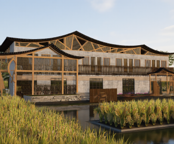 New Chinese Style Architecture Of Artistic Style-ID:628304963