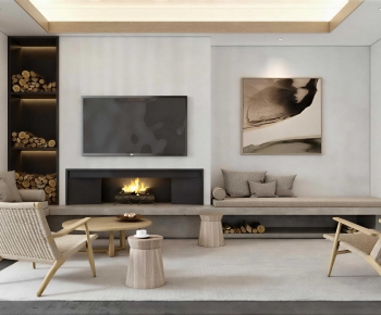 Wabi-sabi Style A Living Room-ID:307126058
