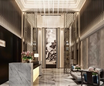 New Chinese Style Lobby Hall-ID:609023097