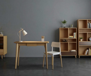 Modern Computer Desk And Chair-ID:689032081