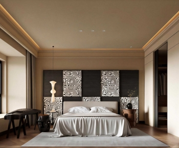 Wabi-sabi Style Bedroom-ID:996983057