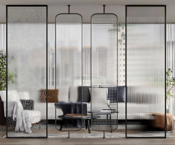 Modern Glass Screen Partition-ID:656493901