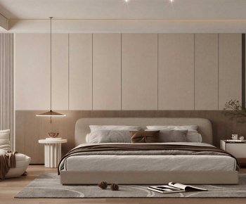 Modern Double Bed-ID:344964039