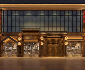 New Chinese Style Facade Element-ID:324028025