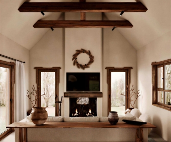 Wabi-sabi Style A Living Room-ID:440628059
