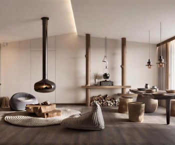 Wabi-sabi Style A Living Room-ID:316423896