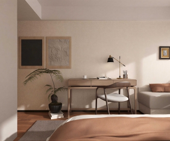 Modern Computer Desk And Chair-ID:874859098