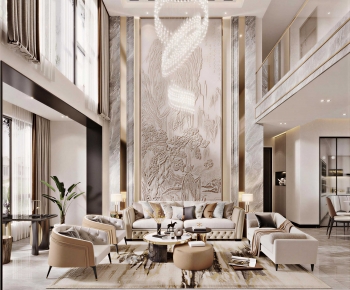 New Chinese Style A Living Room-ID:183172948