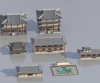 Chinese Style Ancient Architectural Buildings-ID:345510019