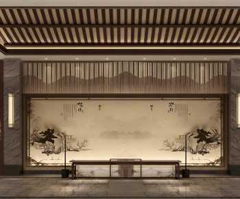 New Chinese Style Lobby Hall-ID:584858895